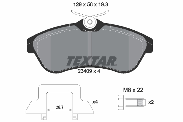 TEXTAR Első fékbetét 2340902_TEXTAR