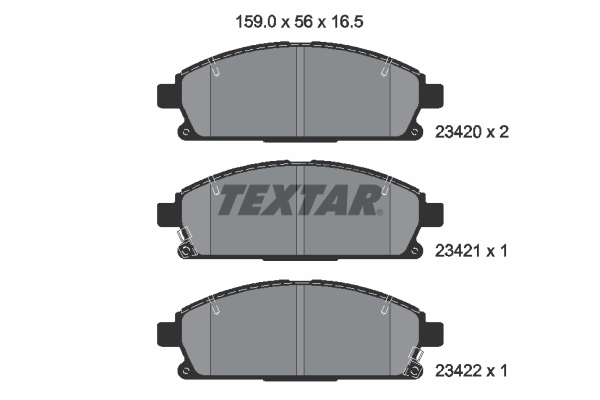 TEXTAR Első fékbetét 2342001_TEXTAR