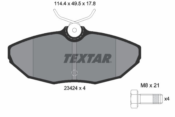 TEXTAR Hátsó fékbetét 2342401_TEXTAR