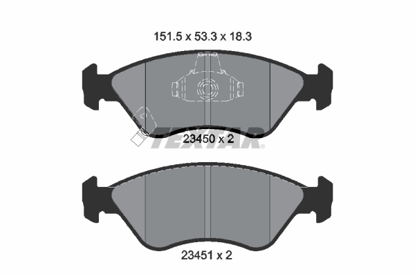 TEXTAR Első fékbetét 2345001_TEXTAR