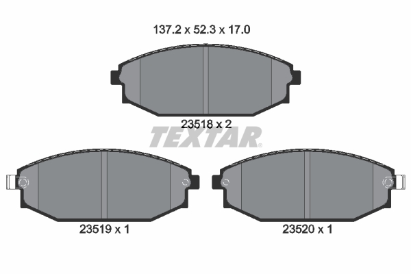 TEXTAR Első fékbetét 2351801_TEXTAR