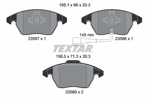 TEXTAR Első fékbetét 2358701_TEXTAR