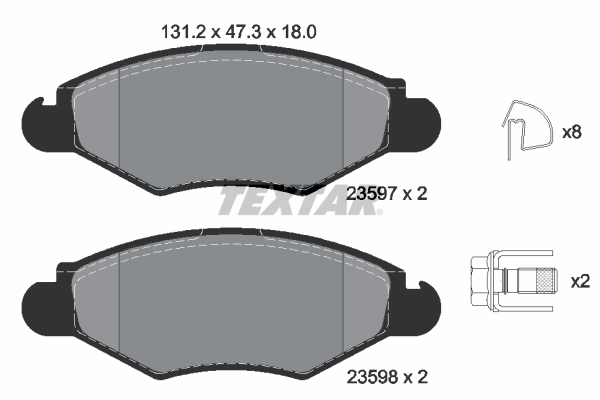 TEXTAR Első fékbetét 2359703_TEXTAR