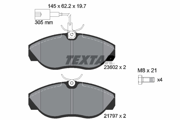 TEXTAR Első fékbetét 2360201_TEXTAR