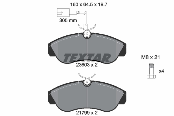 TEXTAR Első fékbetét 2360301_TEXTAR