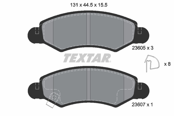 TEXTAR Első fékbetét 2360501_TEXTAR