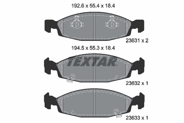 TEXTAR Első fékbetét 2363101_TEXTAR