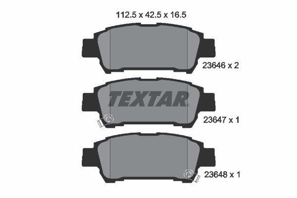 TEXTAR Hátsó fékbetét 2364601_TEXTAR