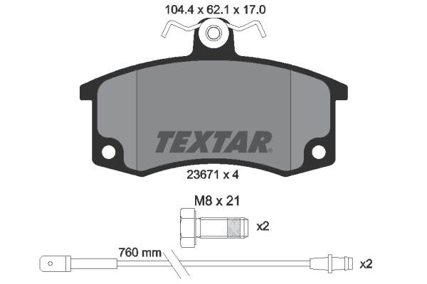 TEXTAR Első fékbetét 2367101_TEXTAR