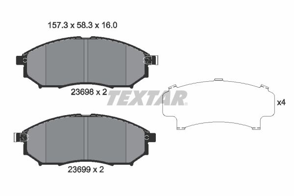 TEXTAR Első fékbetét 2369801_TEXTAR