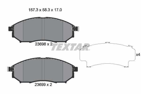 TEXTAR Első fékbetét 2369803_TEXTAR