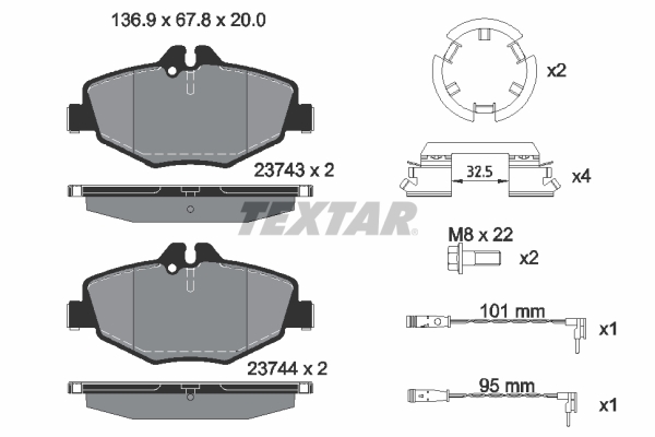 TEXTAR Első fékbetét 2374303_TEXTAR