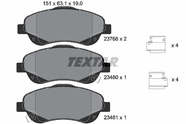 TEXTAR Első fékbetét 2376802_TEXTAR