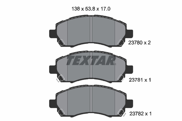 TEXTAR 2378001_TEXTAR Első fékbetét