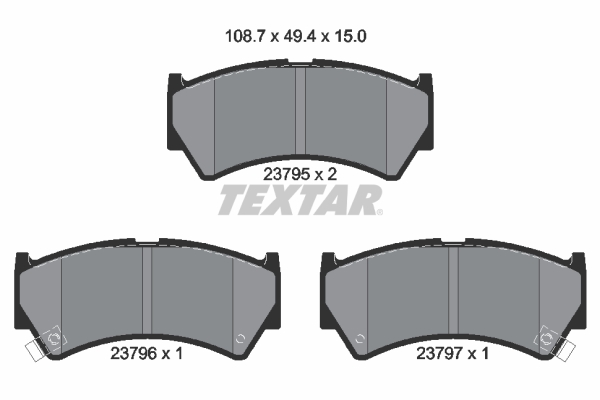 TEXTAR Első fékbetét 2379501_TEXTAR