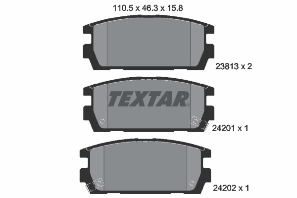 TEXTAR 2381301_TEXTAR Hátsó fékbetét