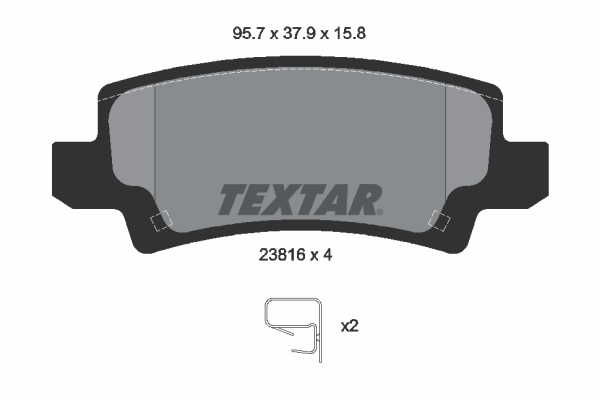 TEXTAR Hátsó fékbetét 2381601_TEXTAR