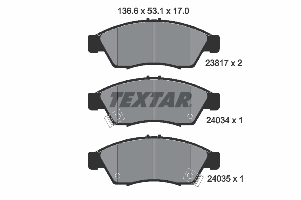 TEXTAR Első fékbetét 2381701_TEXTAR