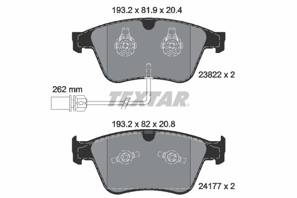 TEXTAR Első fékbetét 2382201_TEXTAR