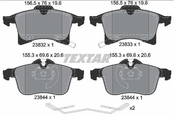 TEXTAR Első fékbetét 2383204_TEXTAR