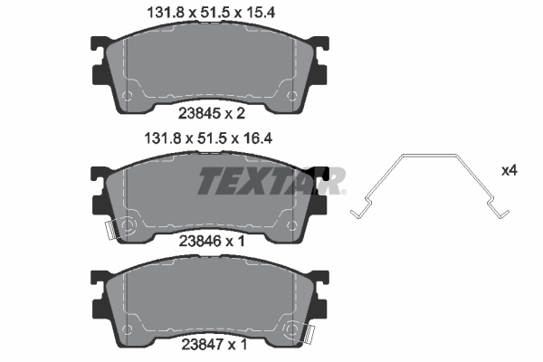 TEXTAR Első fékbetét 2384504_TEXTAR