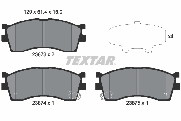 TEXTAR Első fékbetét 2387301_TEXTAR