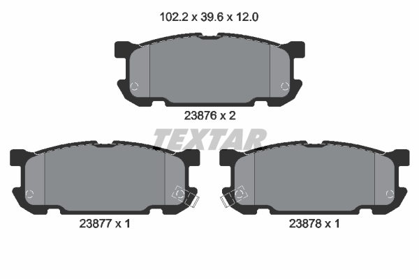 TEXTAR Hátsó fékbetét 2387601_TEXTAR