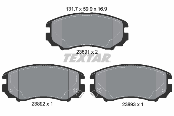 TEXTAR Első fékbetét 2389101_TEXTAR