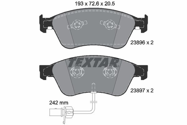 TEXTAR Első fékbetét 2389601_TEXTAR