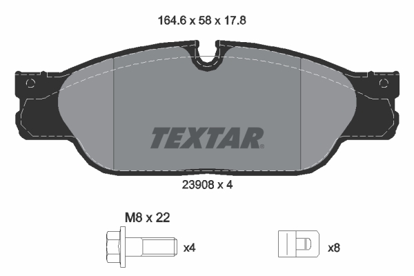 TEXTAR Első fékbetét 2390801_TEXTAR