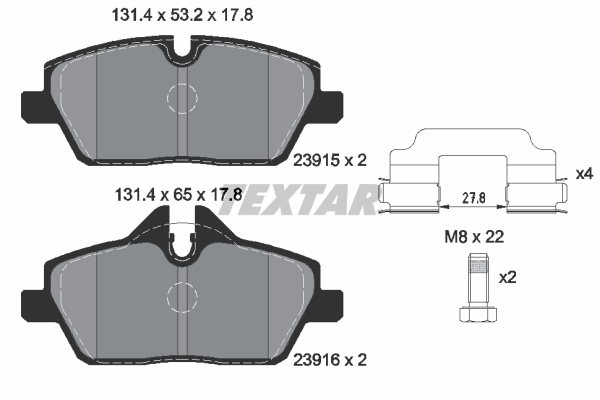 TEXTAR Első fékbetét 2391503_TEXTAR