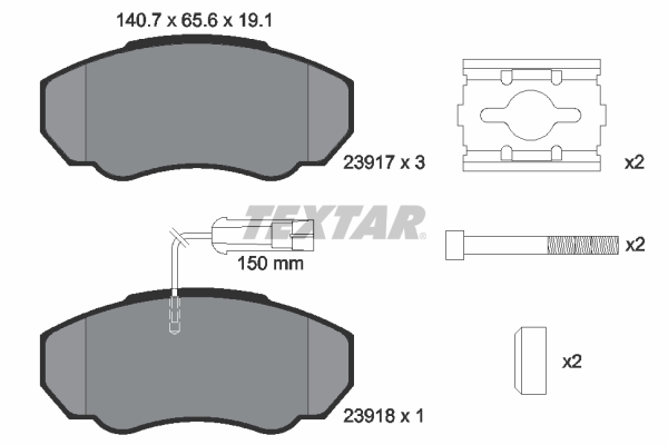 TEXTAR Első fékbetét 2391701_TEXTAR