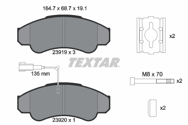 TEXTAR Első fékbetét 2391901_TEXTAR