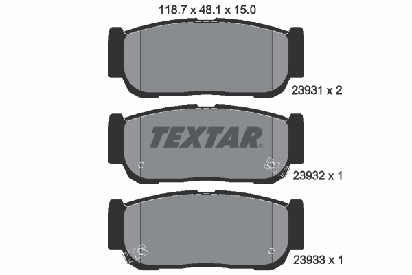 TEXTAR Hátsó fékbetét 2393101_TEXTAR