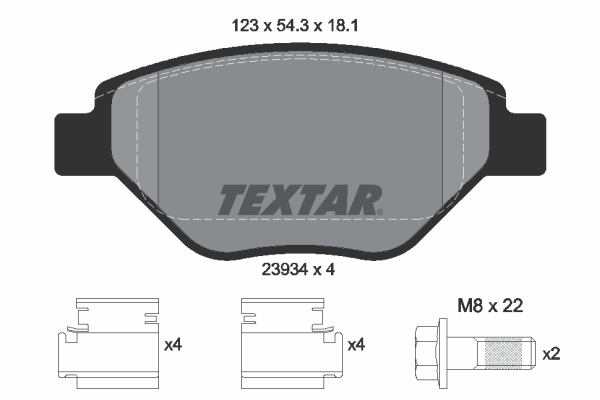 TEXTAR Első fékbetét 2393401_TEXTAR