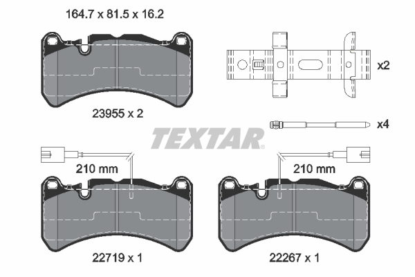 TEXTAR Fékbetét, mind 2395503_TEXTAR