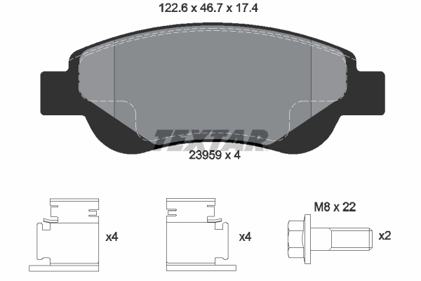TEXTAR Első fékbetét 2395901_TEXTAR
