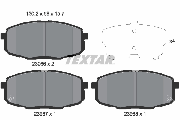 TEXTAR Első fékbetét 2396601_TEXTAR