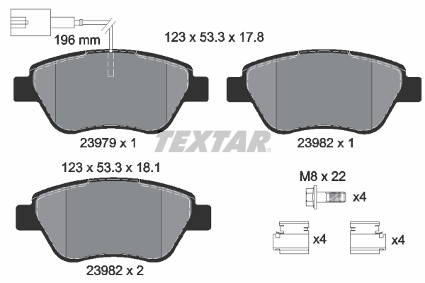 TEXTAR Első fékbetét 2397901_TEXTAR