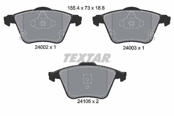 TEXTAR Első fékbetét 2400201_TEXTAR