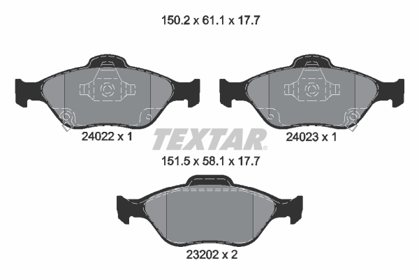 TEXTAR Első fékbetét 2402201_TEXTAR