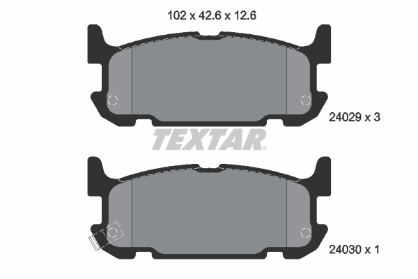 TEXTAR Hátsó fékbetét 2402901_TEXTAR