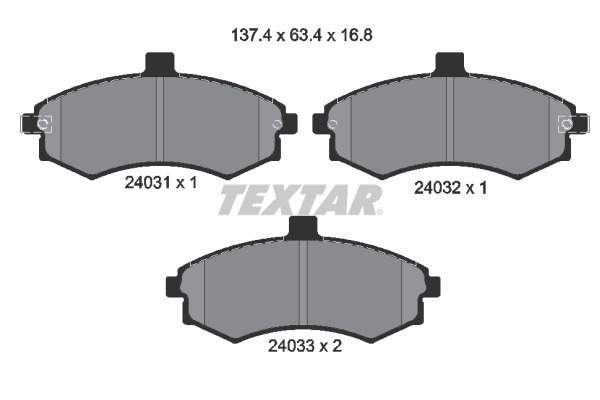 TEXTAR Első fékbetét 2403101_TEXTAR