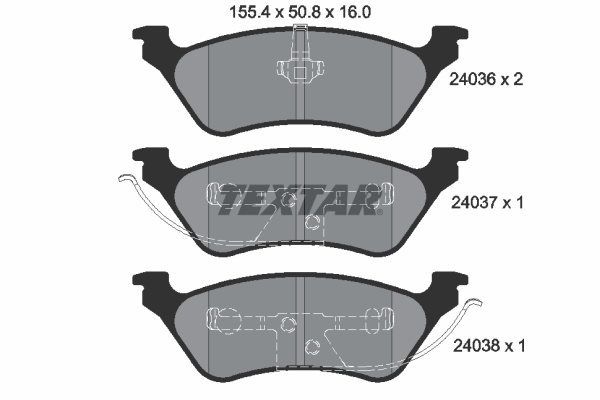 TEXTAR Hátsó fékbetét 2403601_TEXTAR