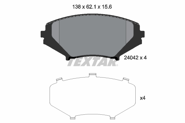 TEXTAR Első fékbetét 2404201_TEXTAR