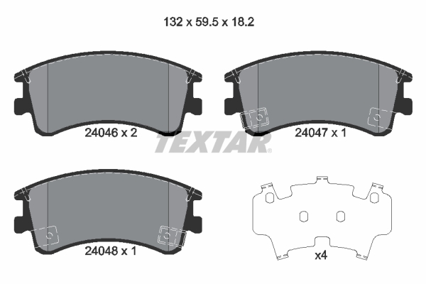 TEXTAR Első fékbetét 2404601_TEXTAR