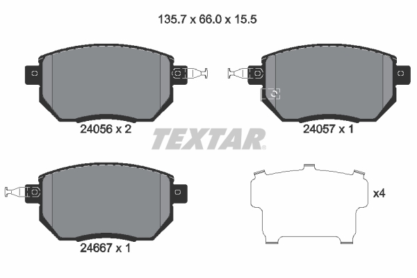 TEXTAR Első fékbetét 2405601_TEXTAR