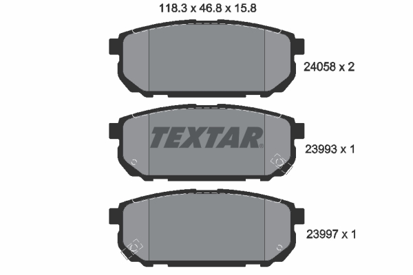 TEXTAR Hátsó fékbetét 2405801_TEXTAR