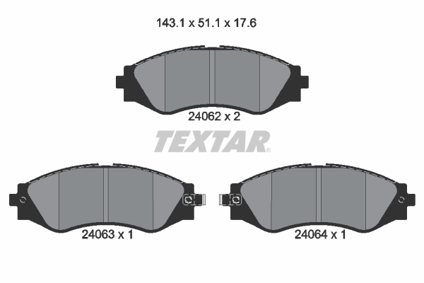 TEXTAR Első fékbetét 2406201_TEXTAR