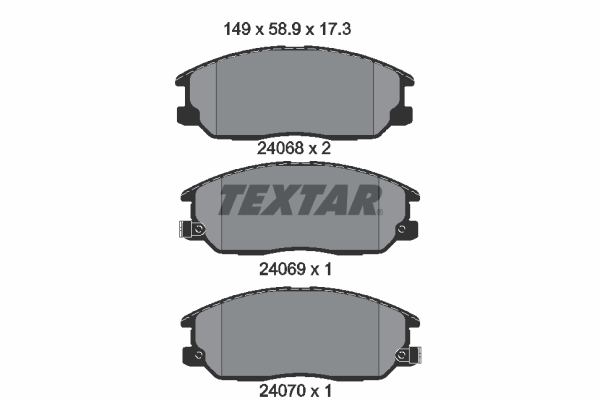 TEXTAR Első fékbetét 2406801_TEXTAR